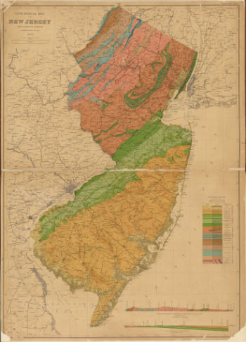 1889 Geological map of New Jersey, Double Page Sheet No 20
